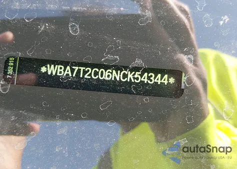 2022 BMW 740 I из США, поврежденный, VIN WBA7T2C06NCK54344